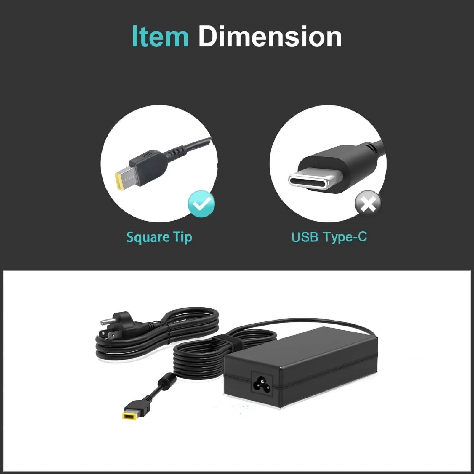 K- 135W  Adapter Charger Power Replacement for Lenovo Legion Y520-15IKBN 80WK 80Y5 81A0 80YY