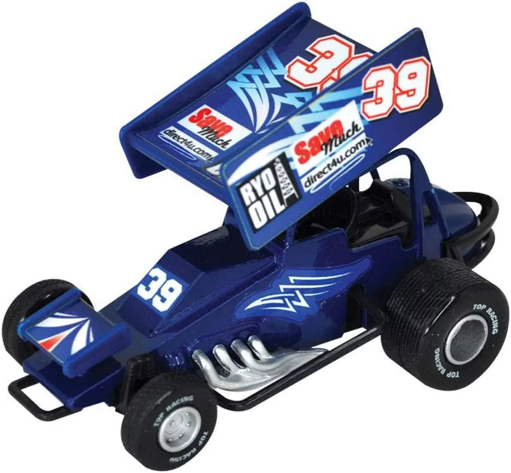 Sprint Car Pull Back Racing Toy Cars with Decals - Pack of 8