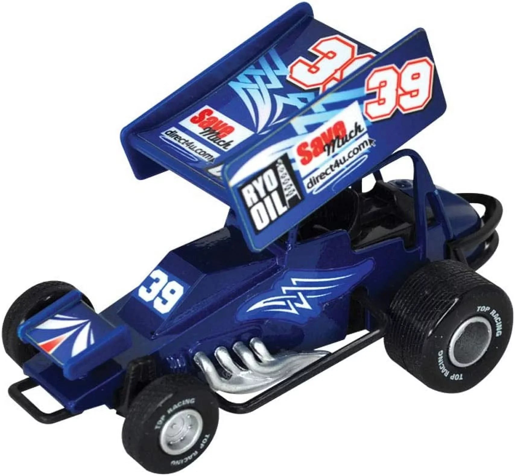Sprint Car Pull Back Racing Toy Cars with Decals - Pack of 8