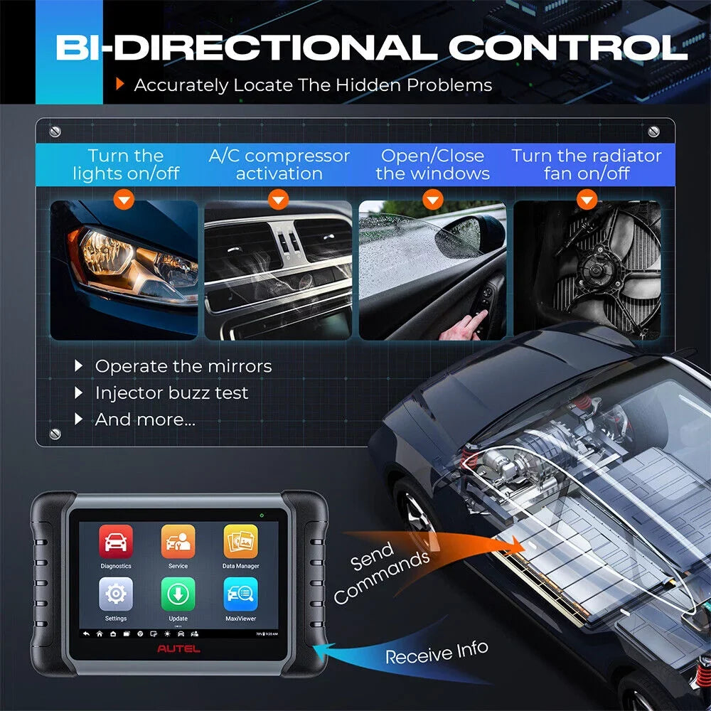 Autel MaxiPRO MP808S Car Diagnostic Scan Tool All System Diagnostics  Coding, Active Test, 30+ Service, 2 Year Free Update