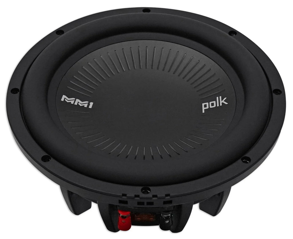(2) Polk Audio MM1042DVC 10” 1200w Car/Marine Audio Subwoofers Subs+Crossover