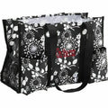 New Organizing Utility Picnic Lunch Mummy Tote 31 Gift Shoulder Bag In Black Brushstrokes