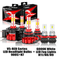 6X  High/Low 9005+H7 Headlight H8/H9 Fog Bulb Kit Fit for Mazda -7 2007-2009 2010 2011