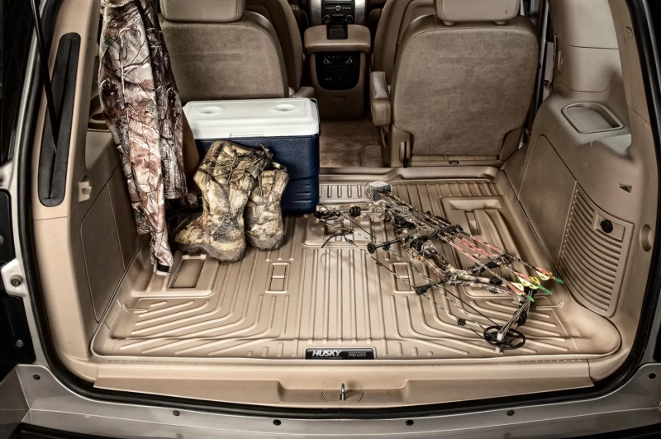 Husky by RealTruck Weatherbeater Series Cargo Liner Black Compatible with 10-22 Toyota 4Runner; Third row of Seats