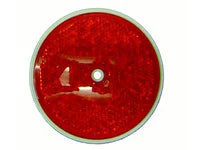 Cortina 13-099-32 3-3/8" Dia. Reflector - Center Hole Mount - Red (120 Pack)
