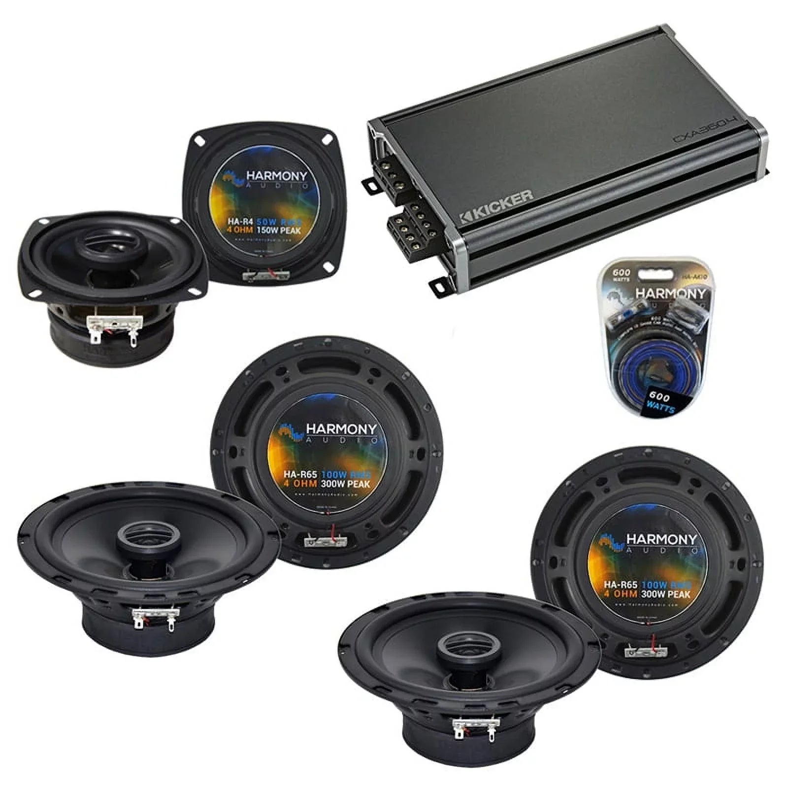 Fits Acura  2007-2016 Factory Speaker Upgrade Harmony (2) R65 R4 & CXA360.4
