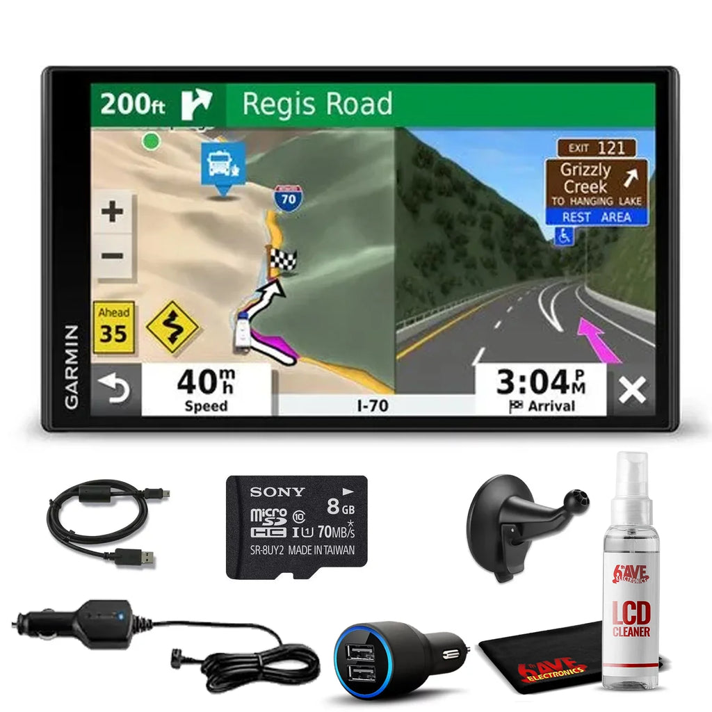 Garmin  780  Traffic Navigator with 8GB MicroSD Card, 6Ave Travel Bundle & Cleaning Kit