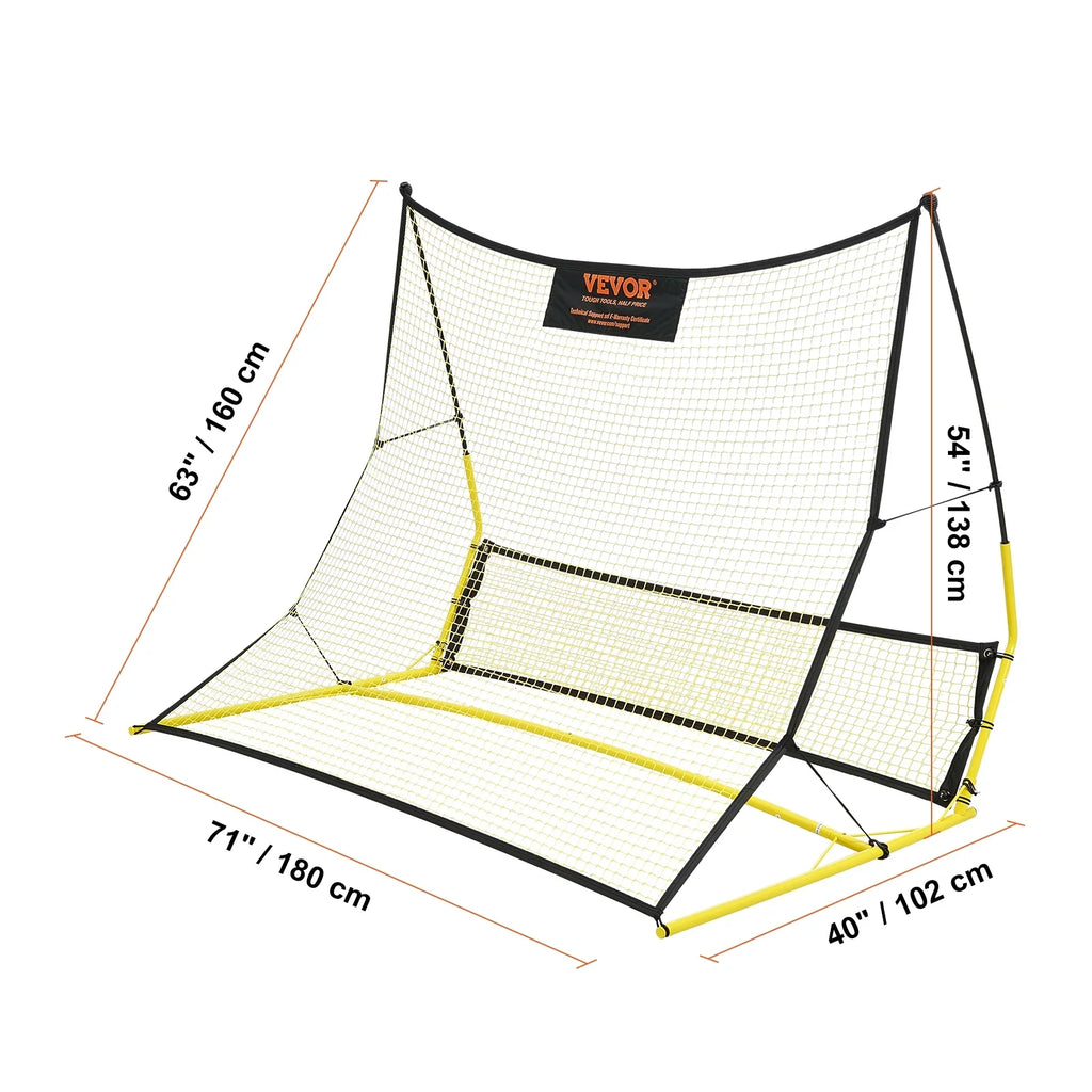 71"x40" Soccer Trainer 2--1 Portable Soccer Rebounder Net Portable Bag