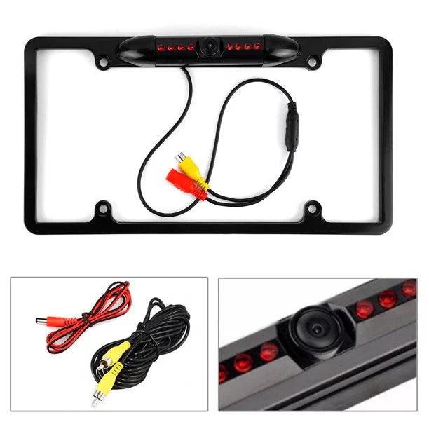 Backup Camera Rearview License Plate Waterproof for Kenwood -773S DNX773S Black