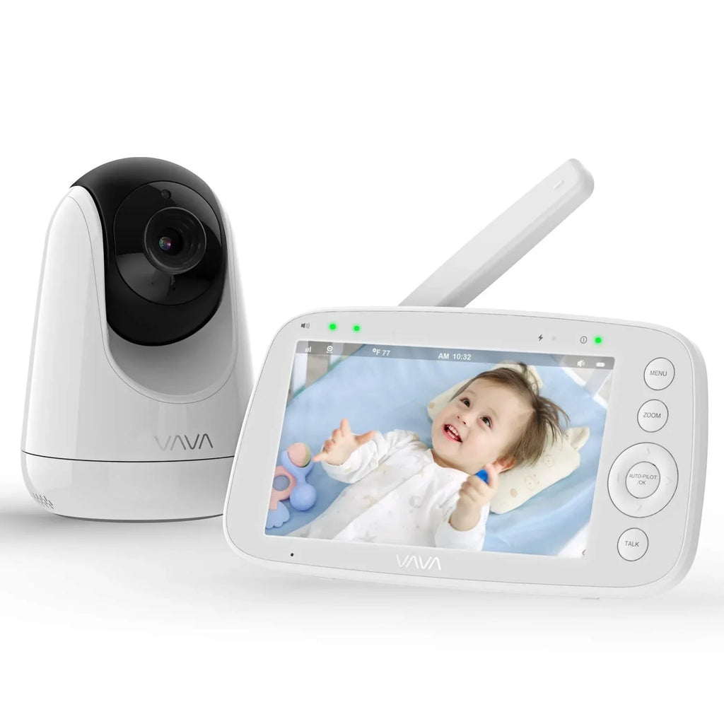 Video Baby Monitor with 5" 720P Handheld Screen and 2-Way Audio, White