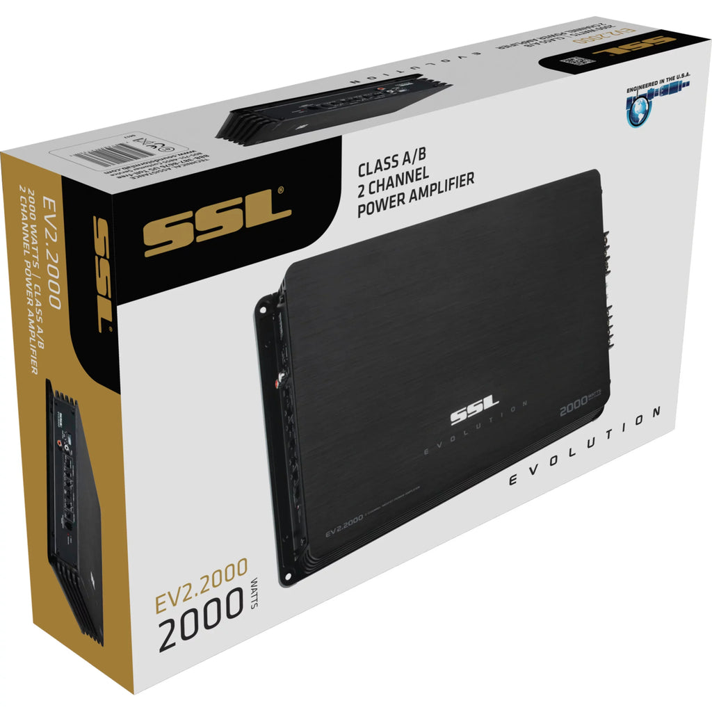 Sound Storm Laboratories EV2.2000 2 Channel 2000 Watt Car Amplifier Full Range