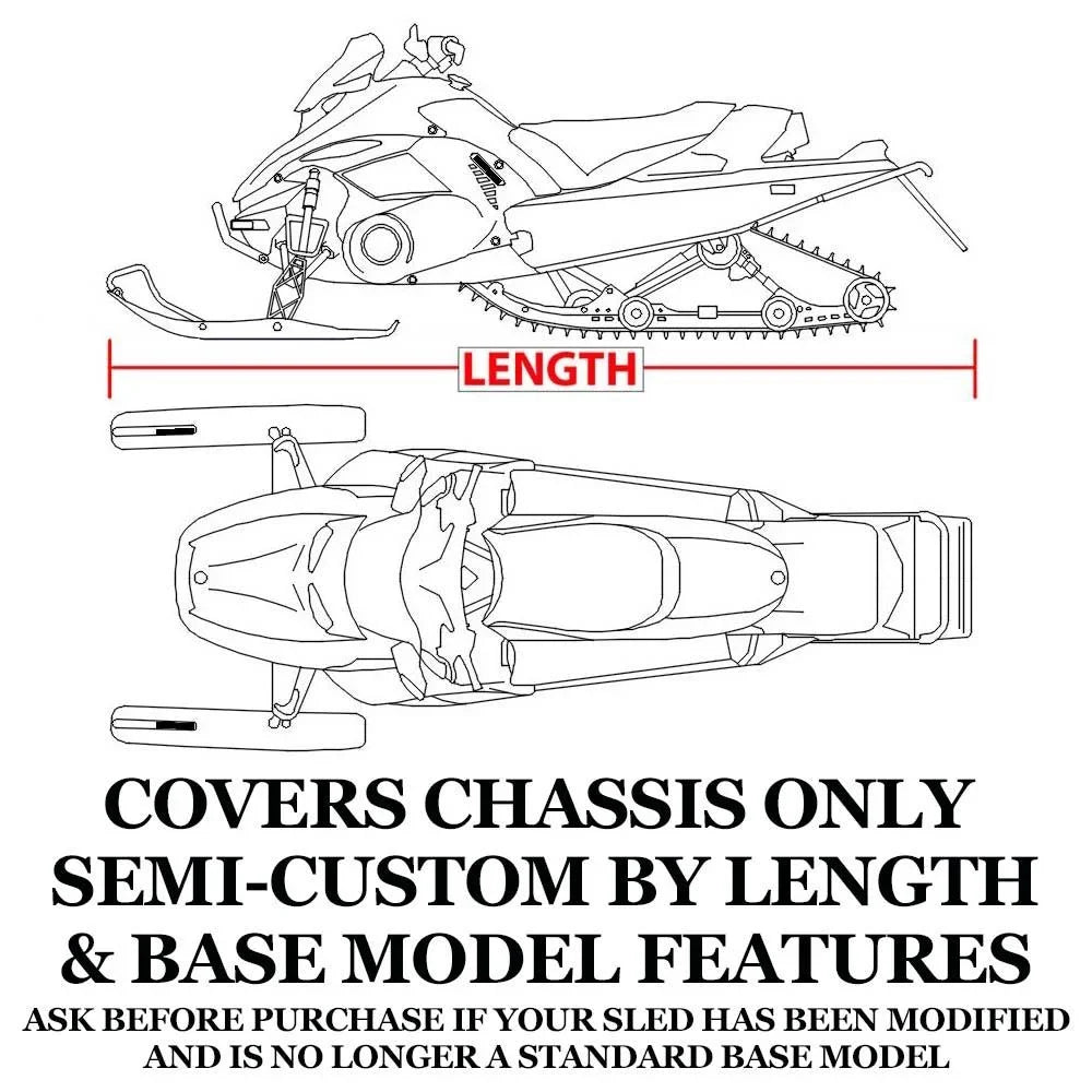 Snow Cover Compatible for 2020-2020 Arctic Cat snowmobile model M 8000      165, Trailerable 600 Denier Snow Machine Sled Gear