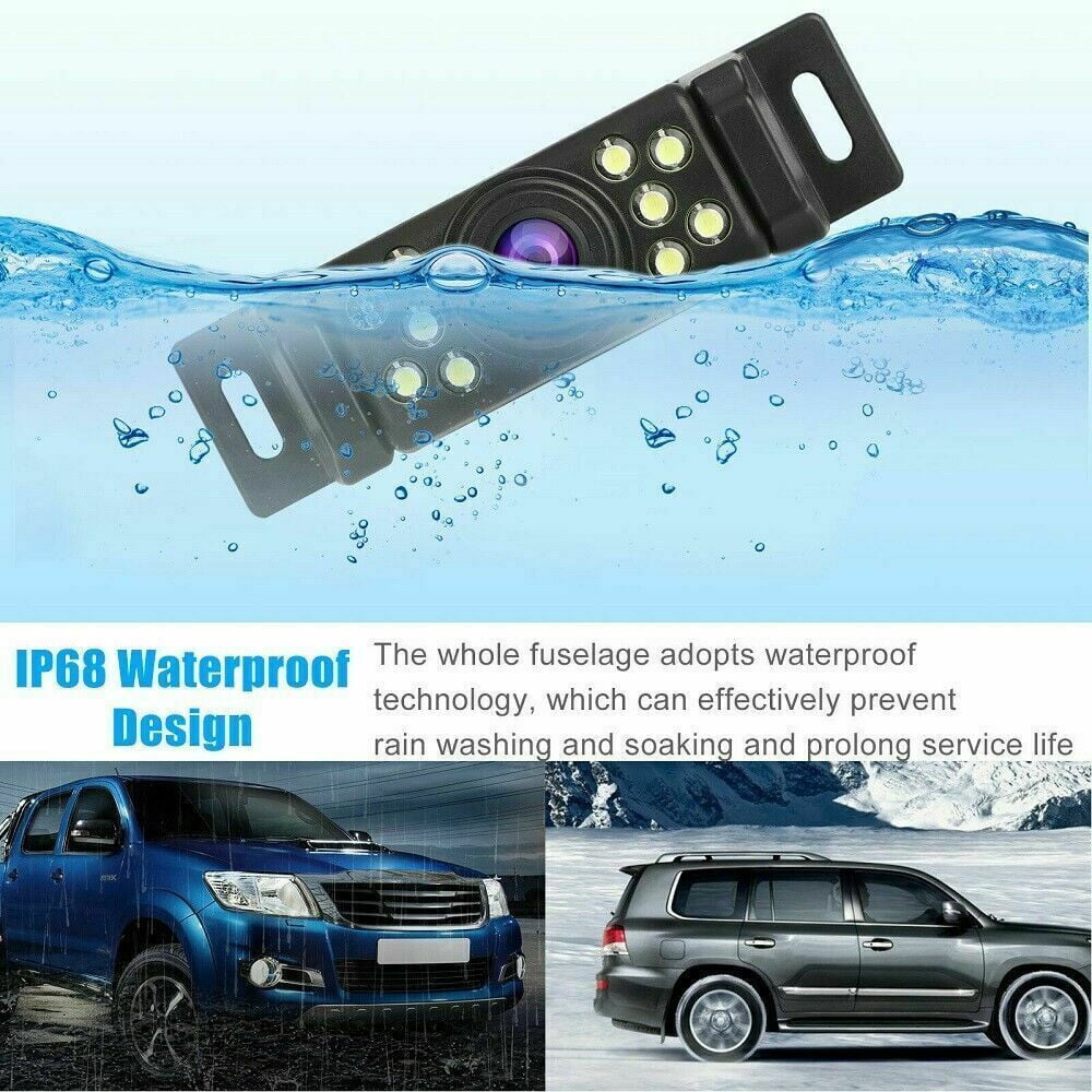 Wireless Car Backup Camera Rear View System  Night Vision + 5" Mirror Monitor