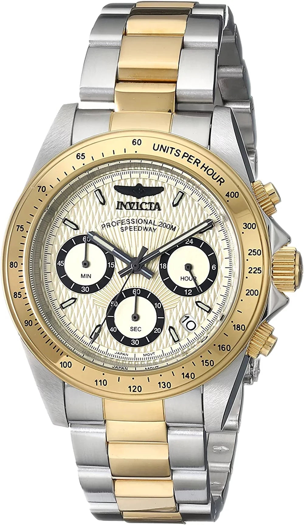 Invicta Men Speedway Quartz 200m Gold Dial Two Tone Stainless Steel Watch 14930