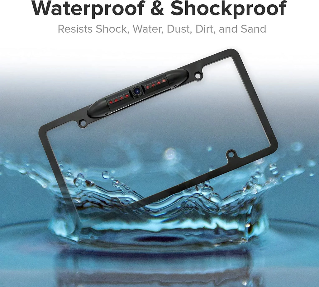 Backup Camera Rearview License Plate Waterproof for Kenwood -773S DNX773S Black