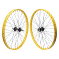 Bikes Maniacc Flyer 27.5in Wheelset Yellow/Black Disc 36H 1sp Cass 110/142mm