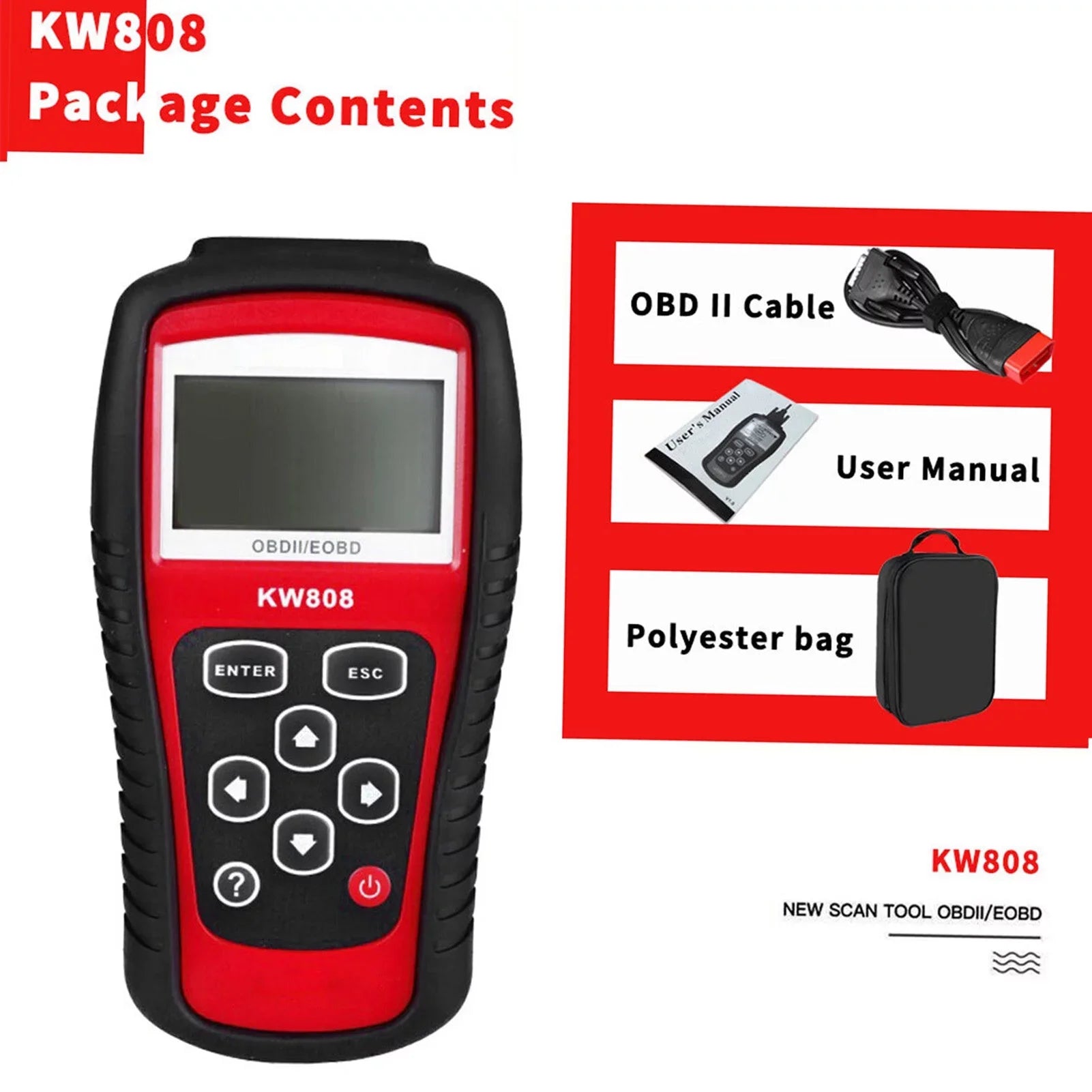 /  Cars Code Reader and Auto Scanner Detection Decoder KW808
