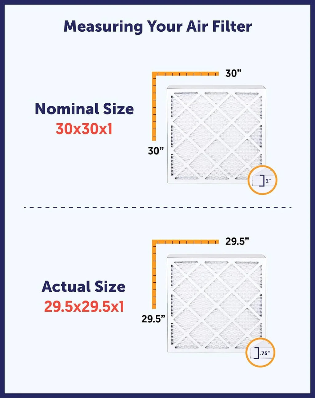 Filter King 26x23.5x1a Air Filter | 4- |  8  Pleated A/C Furnace Filters |    | Actual Size: 26 x 23.5 x .75"