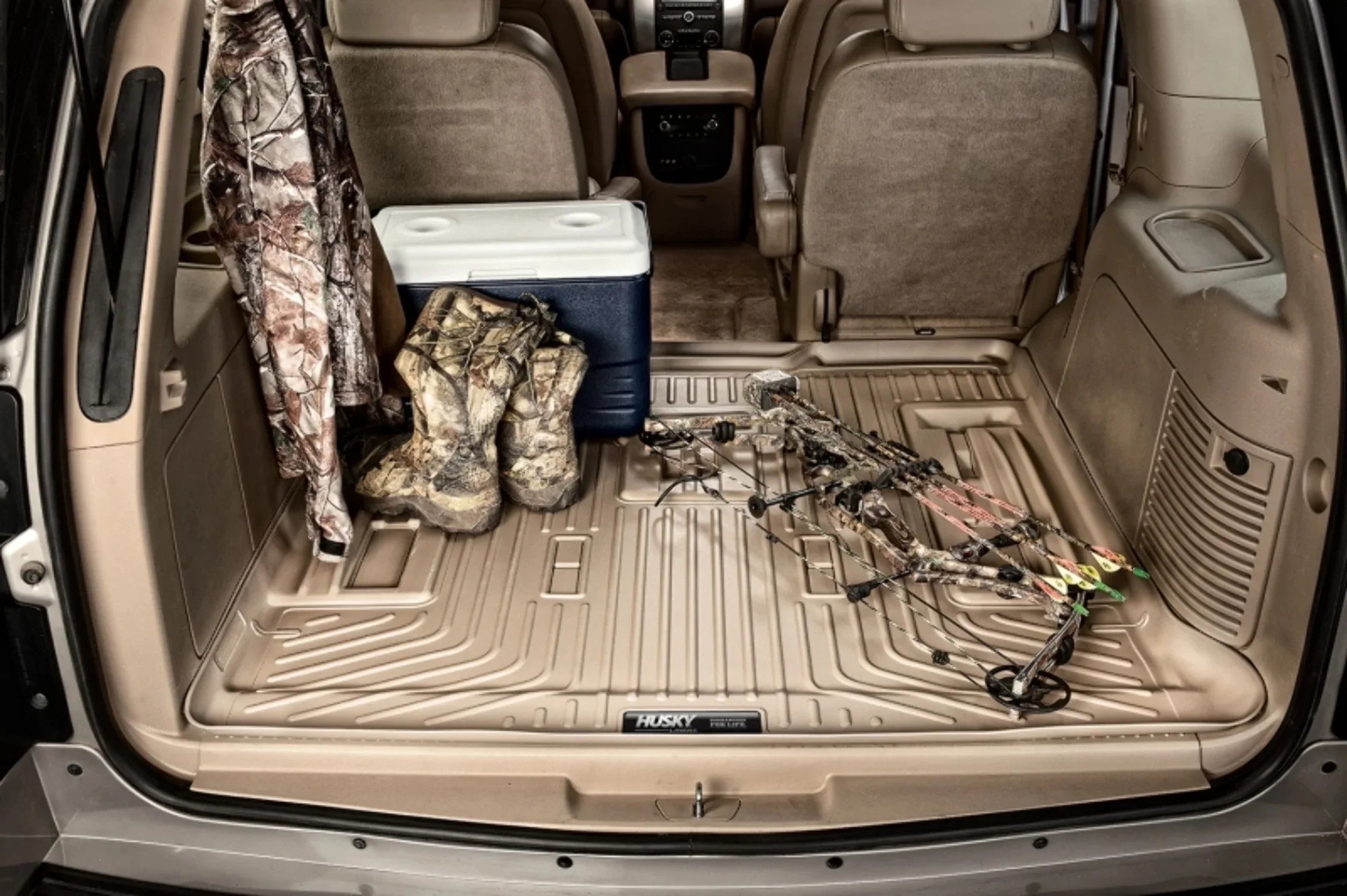 Husky by RealTruck Weatherbeater Series Cargo Liner Black Compatible with 10-22 Toyota 4Runner; Third row of Seats