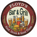 'S Bar and Grill 12" Round Metal Sign Kitchen Wall Decor 200120020165