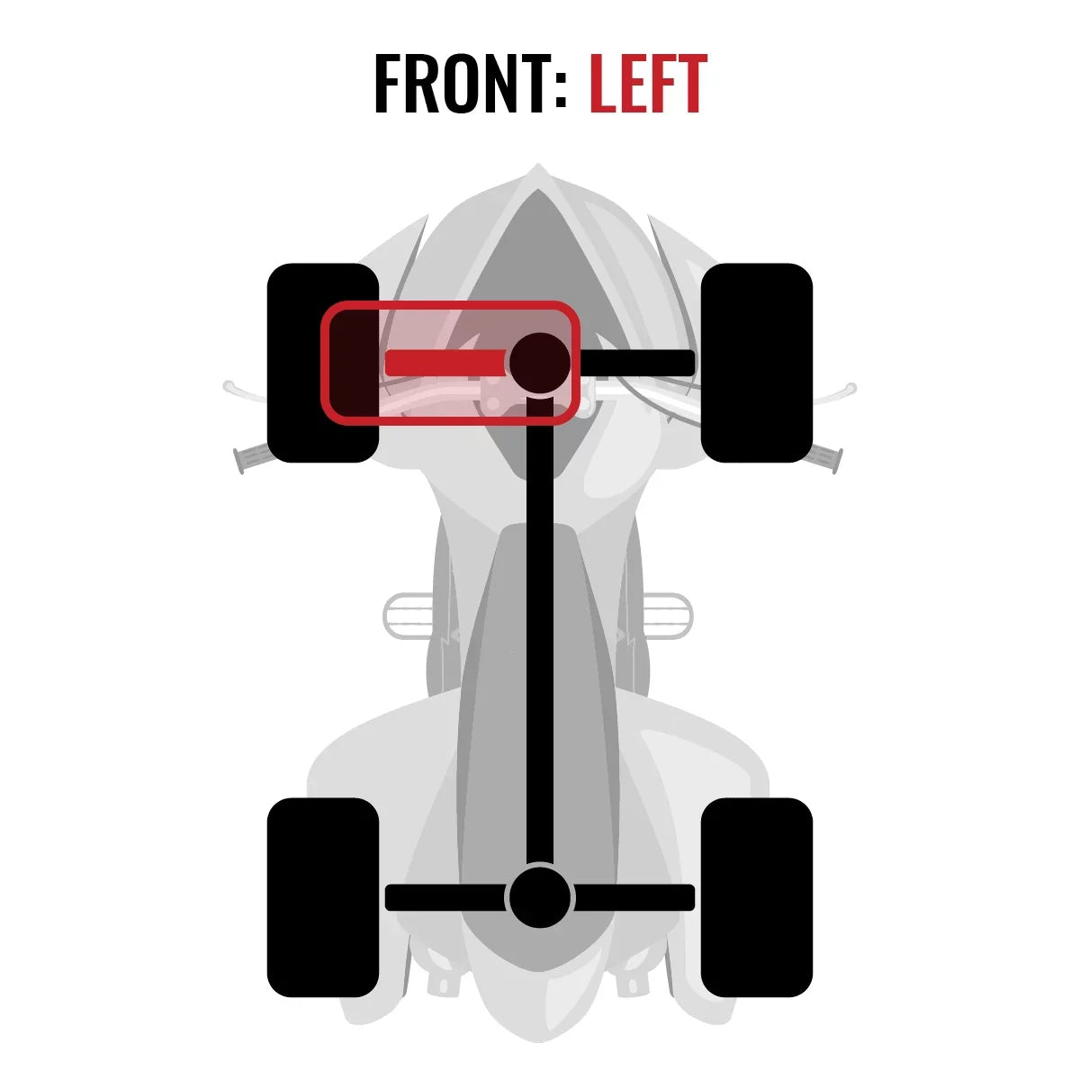Sixity  Front Left Axle compatible with Can-Am Outlander  800R 2015 -   4X4