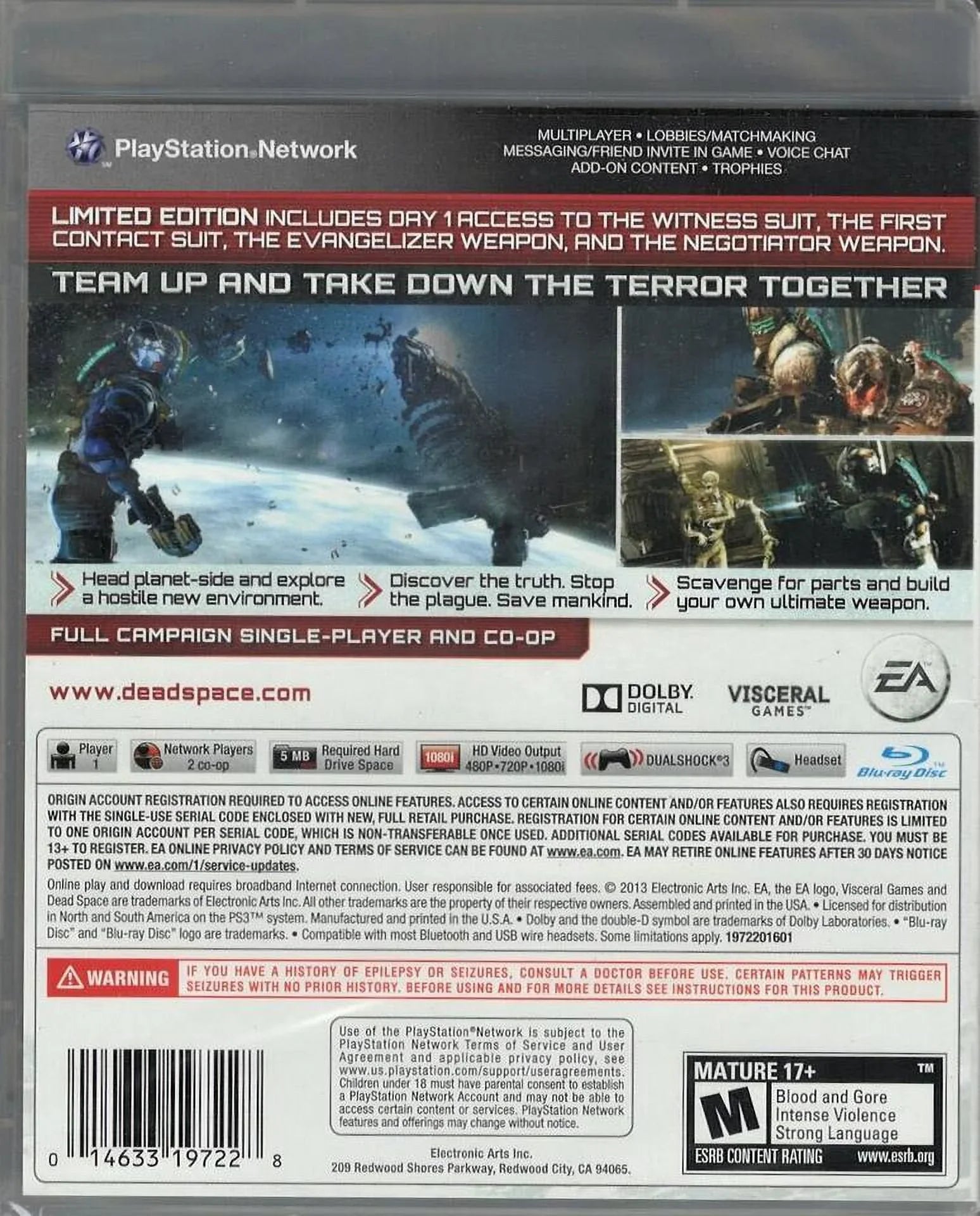 Dead Space 3 PS3 (Brand New Factory Sealed  Version) PS3,