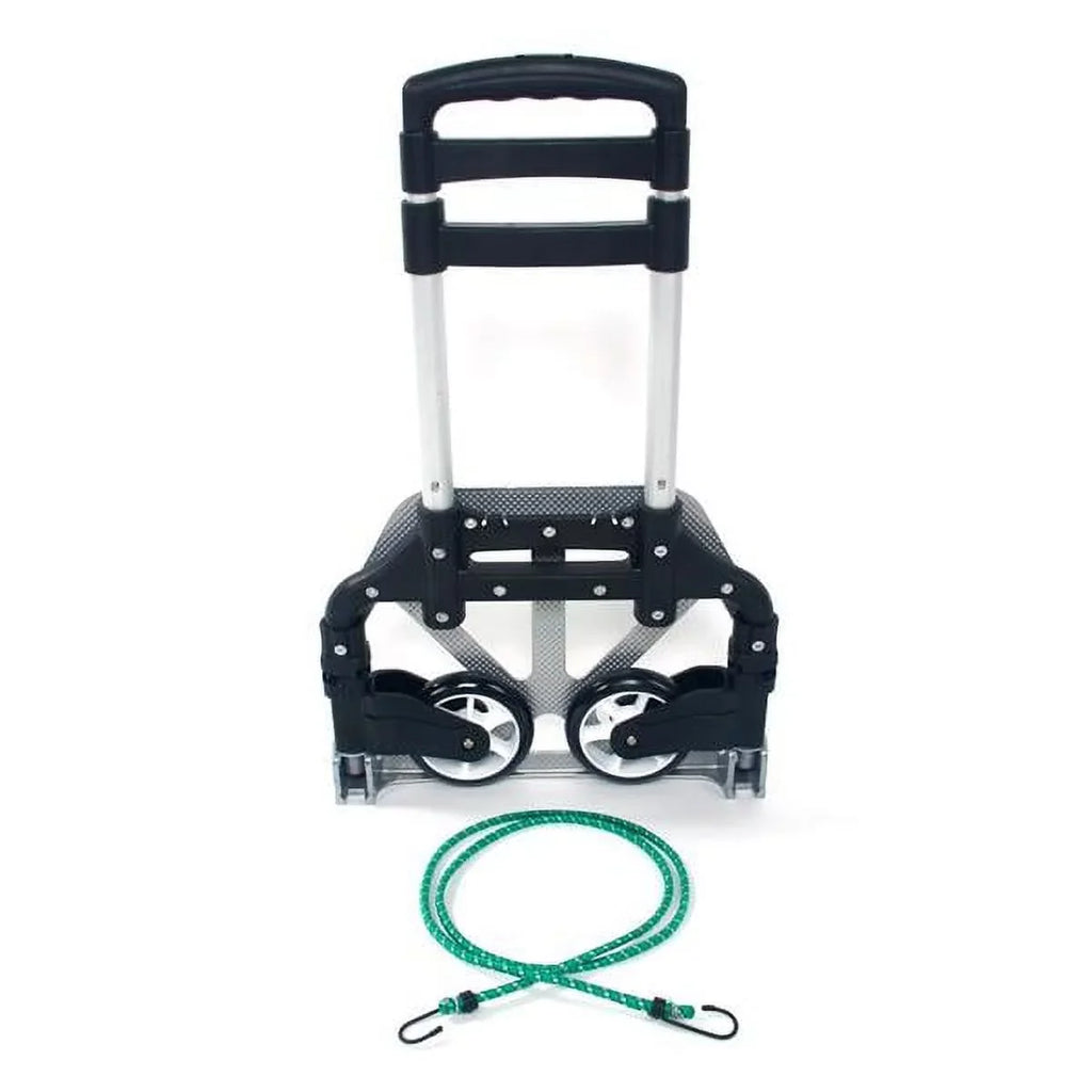 Portable foldable telescopic trolley trolley luggage cart black Portable Folding Collapsible Aluminum Cart Dolly Push Truck Trolley Black
