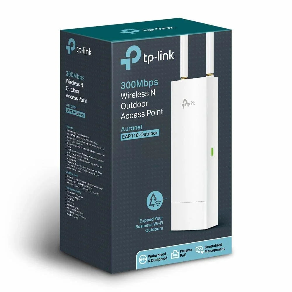 '-Link Omada N300 Gigabit Wireless Outdoor Access Point | Passive PoE Powered w/ PoE Injector included |  Integrated | Cloud Access & Omada app for Easy Management (EAP110-Outdoor)