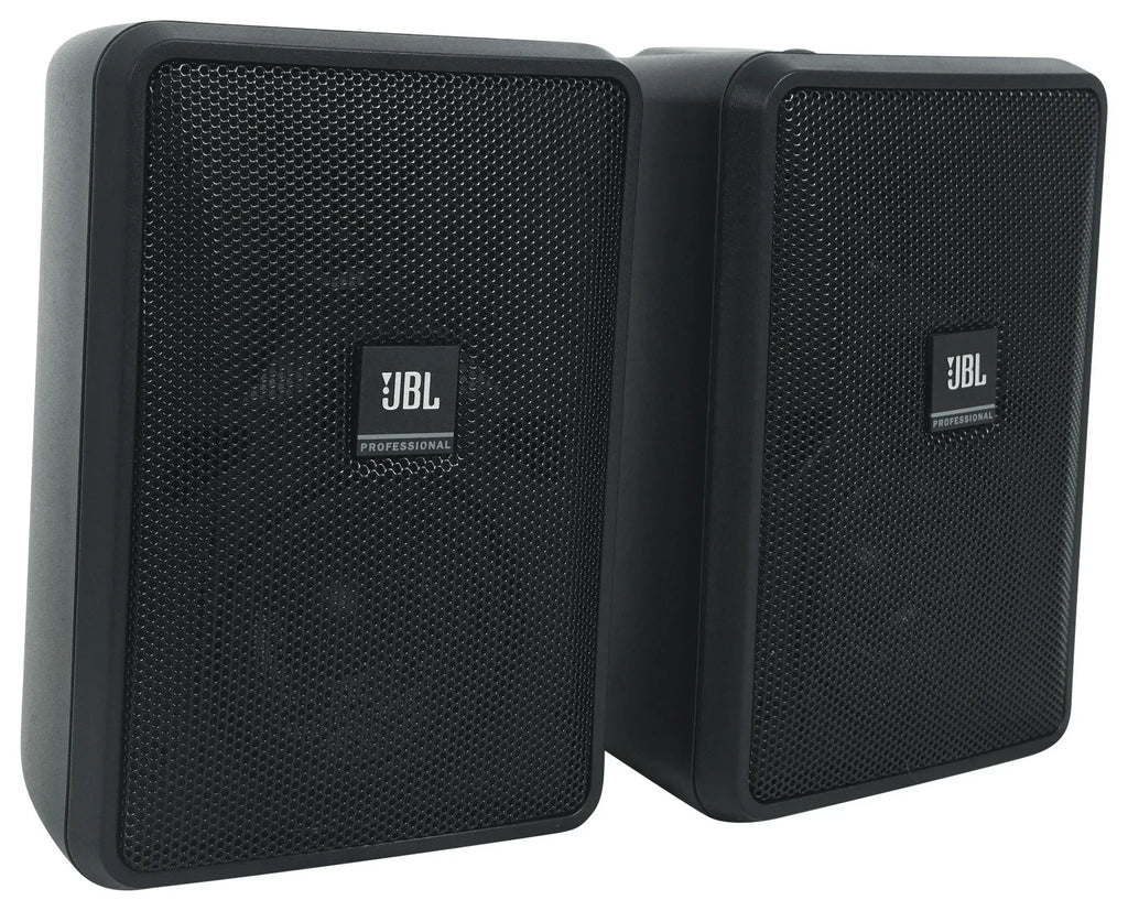 (6)  Control 23-1 Black 3" Indoor/Outdoor 70v Commercial Wall Speakers + Amp