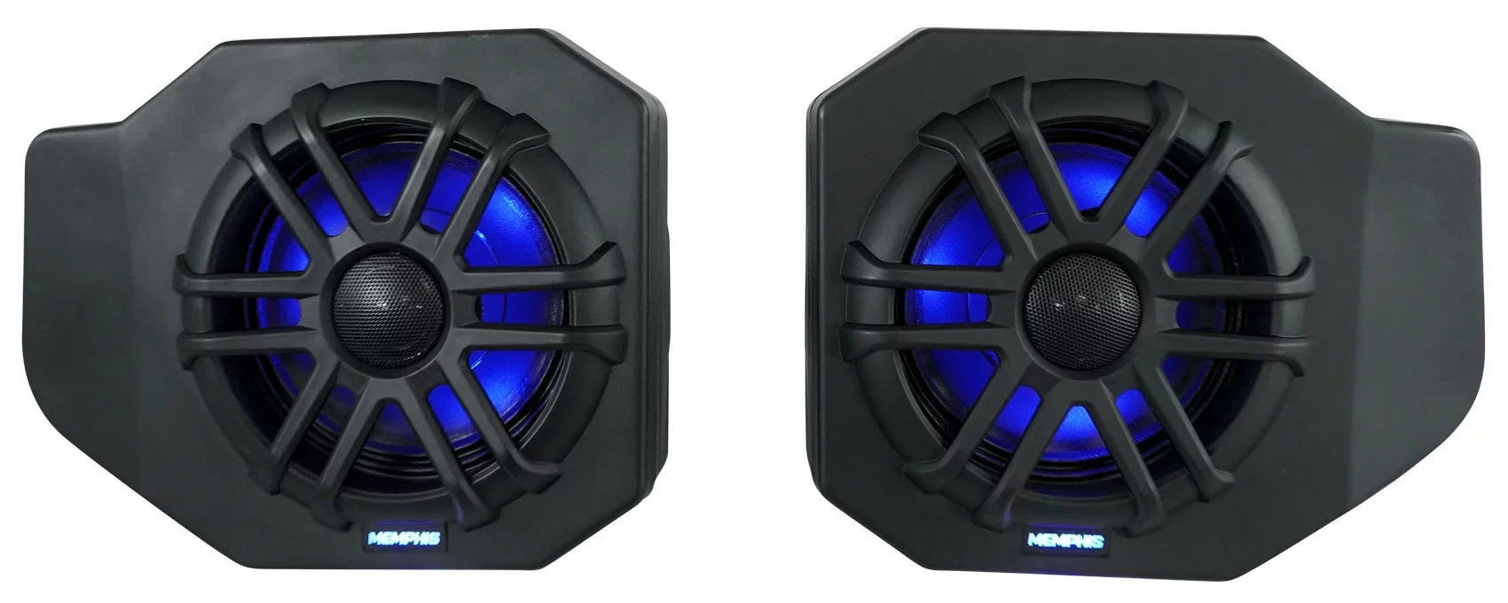 Pair Memphis Audio RNGR65FE Pods+ Tower Speakers+Amp For 2018+ Polaris Ranger