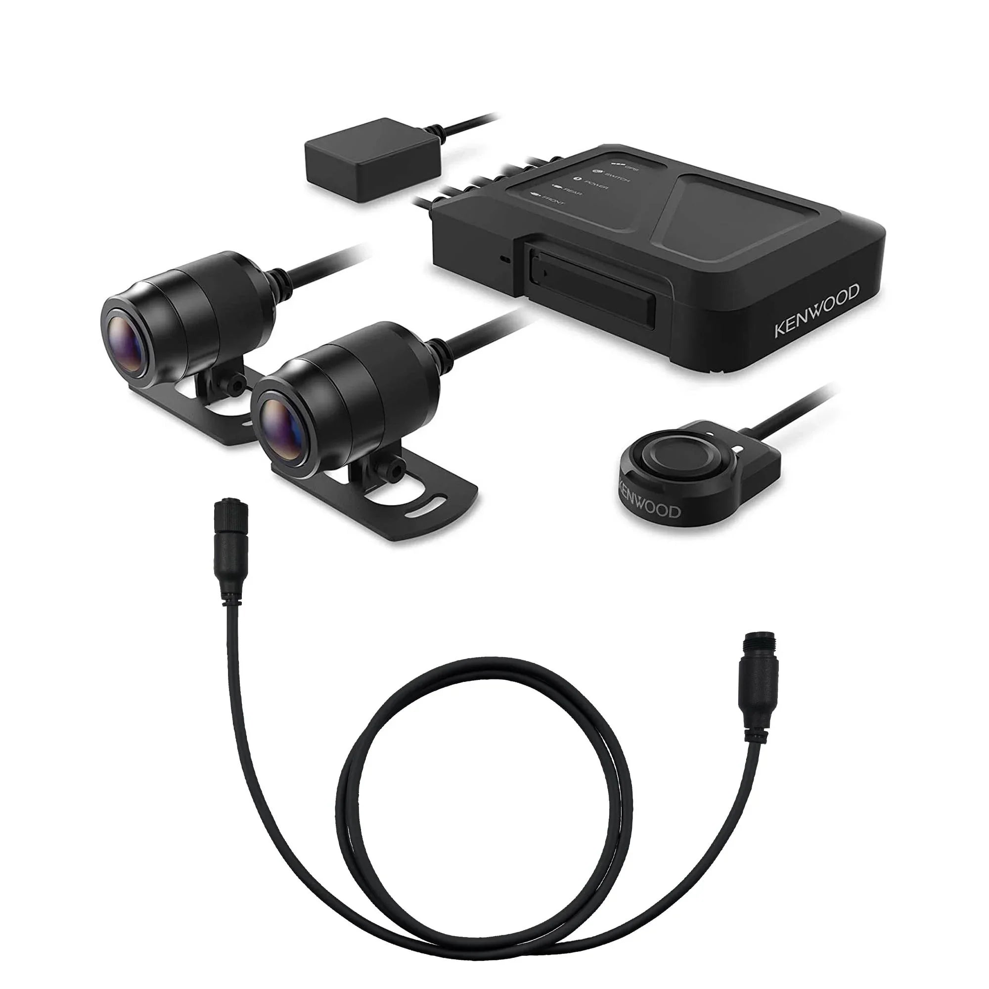 Kenwood -RF200WD Motorsports  Dash Cam with  and Rear-View Camera with a Kenwood -RFCC300 9ft (3m) Extensional Cable