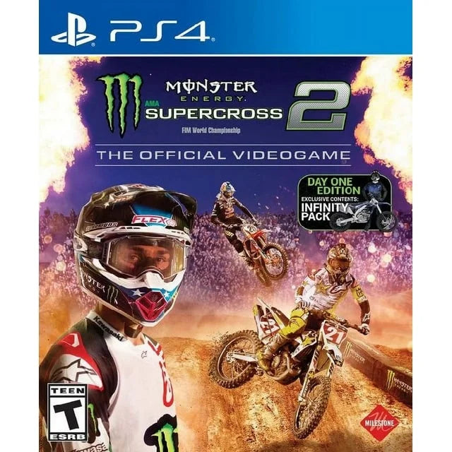 Pre-Owned Monster Energy Supercross 2 The Official Videogame Day One Edition, Square Enix, PlayStation 4, 92231