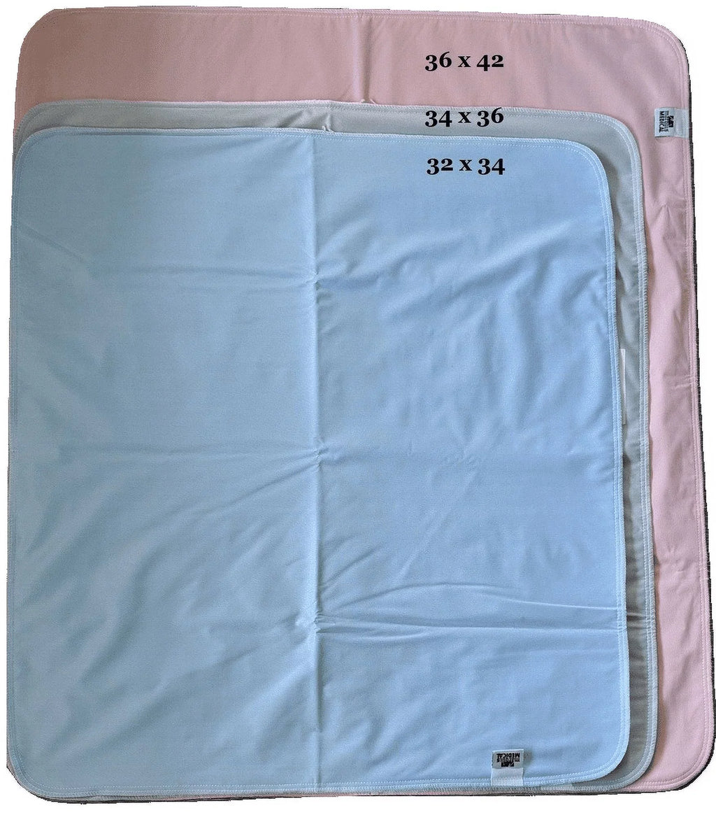 4 Pack Bed Pad Washable Incontinence Underpad - Absorbent Waterproof Urinary Protection for Seniors Children 34 x 36 Light Pink