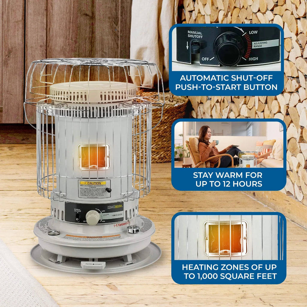 Sengoku 23,500  KeroHeat Efficient Portable Kerosene Space Heater, Black