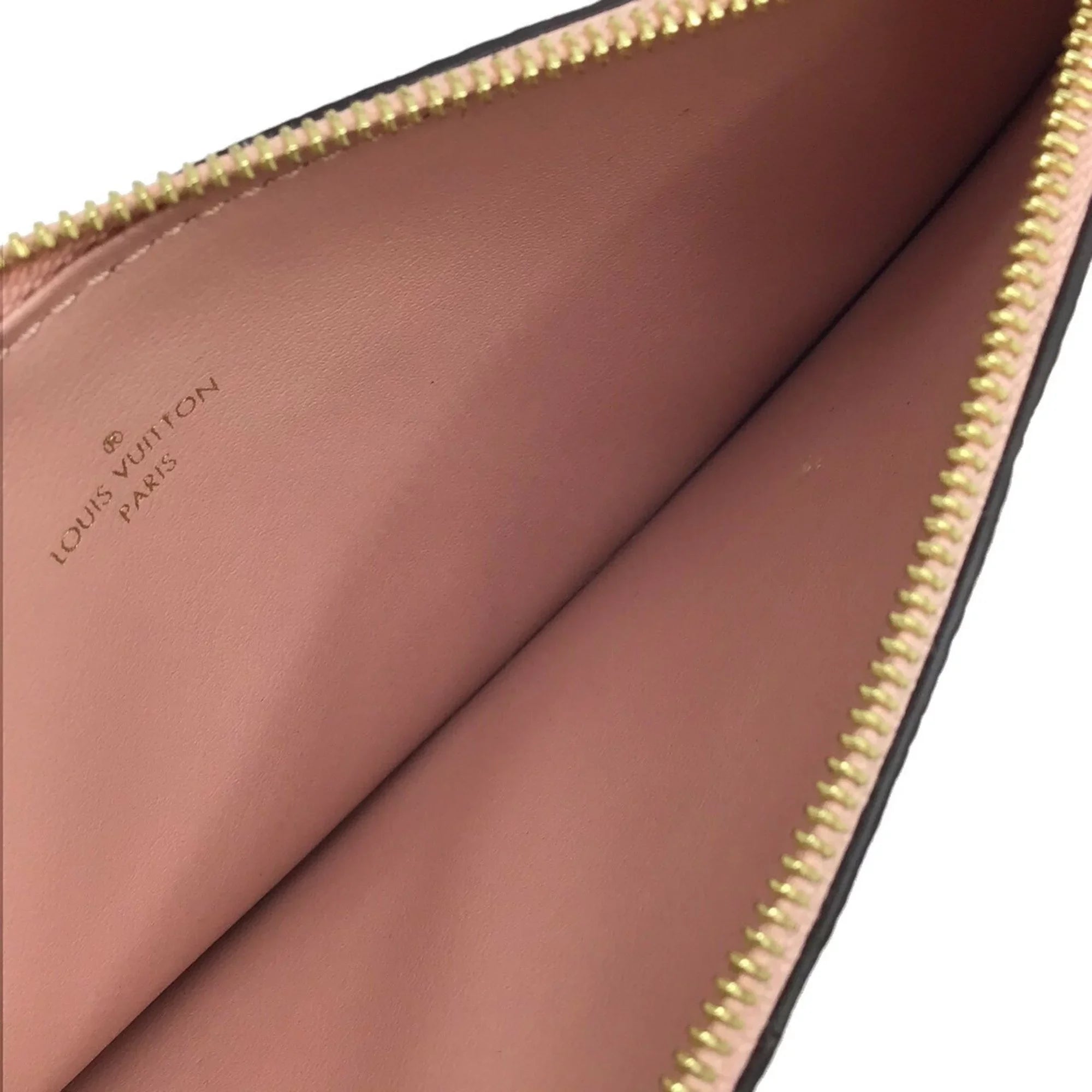 Pre-Owned   Louis Vuitton Monogram Implant Pochette Felicie M67856 Chain Wallet Bag Pink G Hardware Gold Rose Ballerine Women's (Fair)