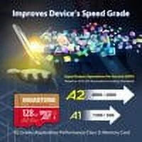 Gigastone 128GB Micro  Card, 4K Game Pro, Nintendo Switch Compatible, A2 Run App, 4K Video Recording, Micro  R/W up to 100/50MB/s, 5 Pack (5x128GB)