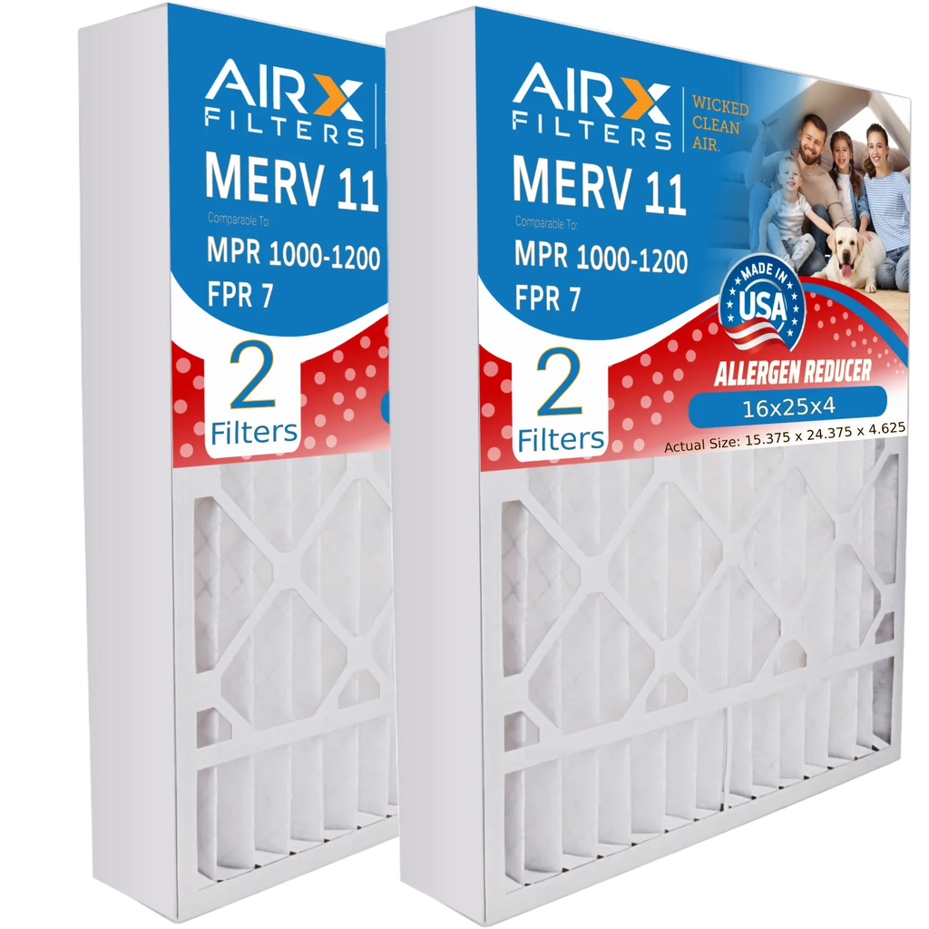 16x25x4 Air Filter  11 Comparable to  1000,  1200 &  7 Compatible with TopTech --1625 Premium  Made 16x25x4 Furnace Filter 2 Pack by     .
