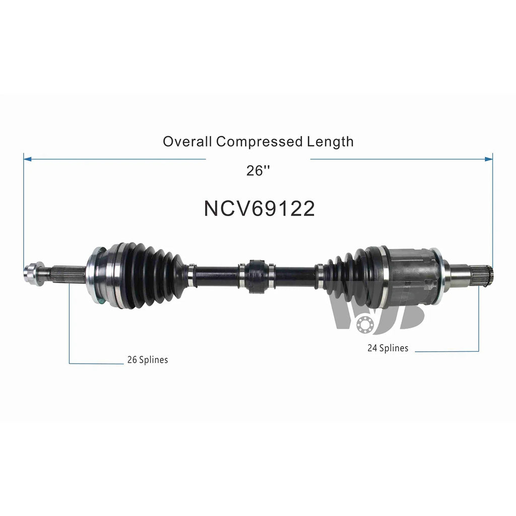 Front Left  Axle Shaft Assembly For 2019 2020 2021 Toyota RAV4 2.5L NCV69122