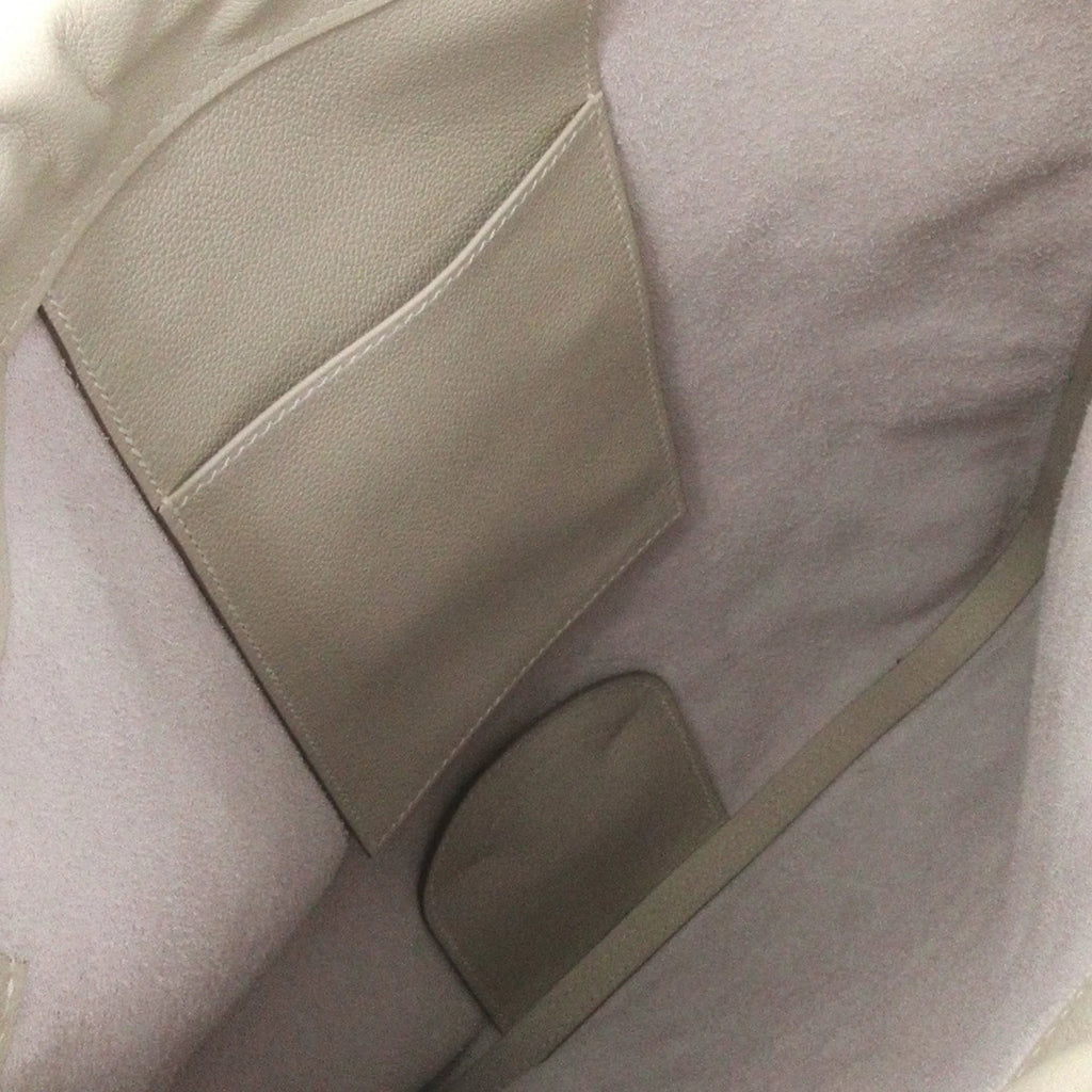 Pre-Owned Authenticated Hermès Cheri Bridado Backpack Calf Leather Gray Unisex (Good)