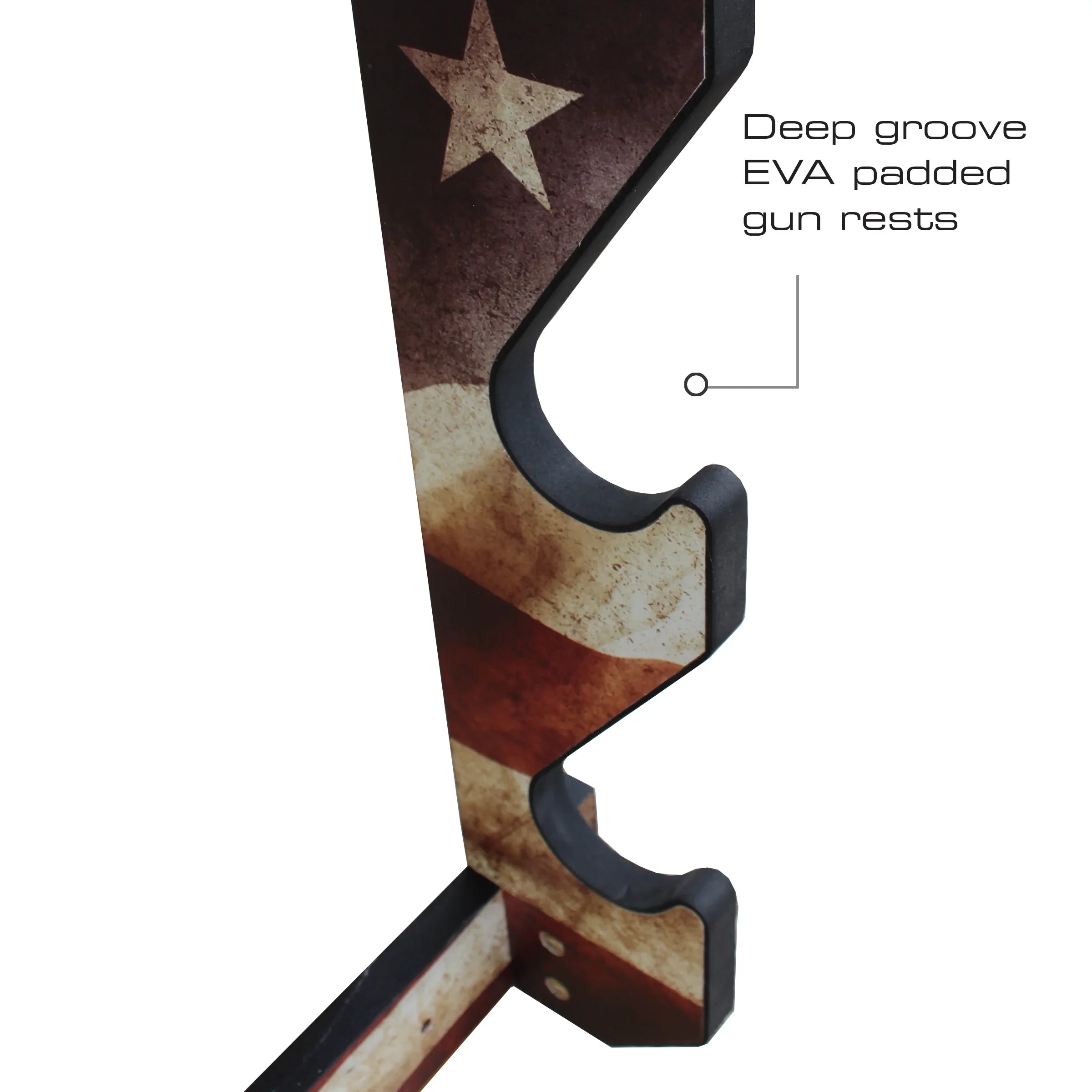 Rush Creek Creations Indoor 3 Rifle/Shotgun Wall Storage Display Rack Americana Finish - Convenient Easy Assembly