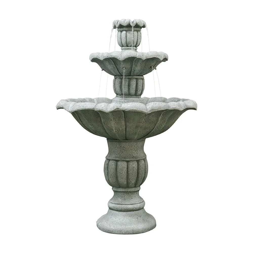 39In 3Tier Mediterranean Outdoor Water Fountain Concrete Construction
