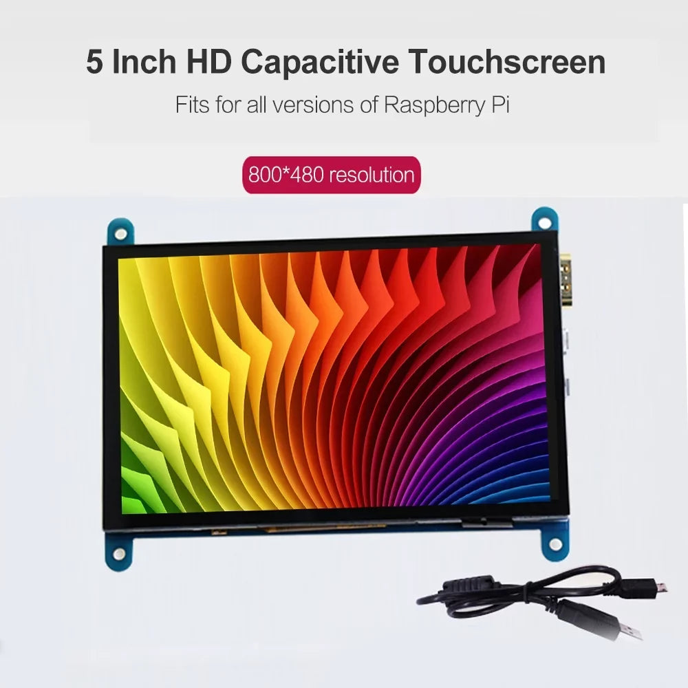 Andoer 5 Inch  Capacitive Touchscreen Display 800*480 Resolution Small Portable Monitor with   Interface Compatible with Raspberry Pi Tool