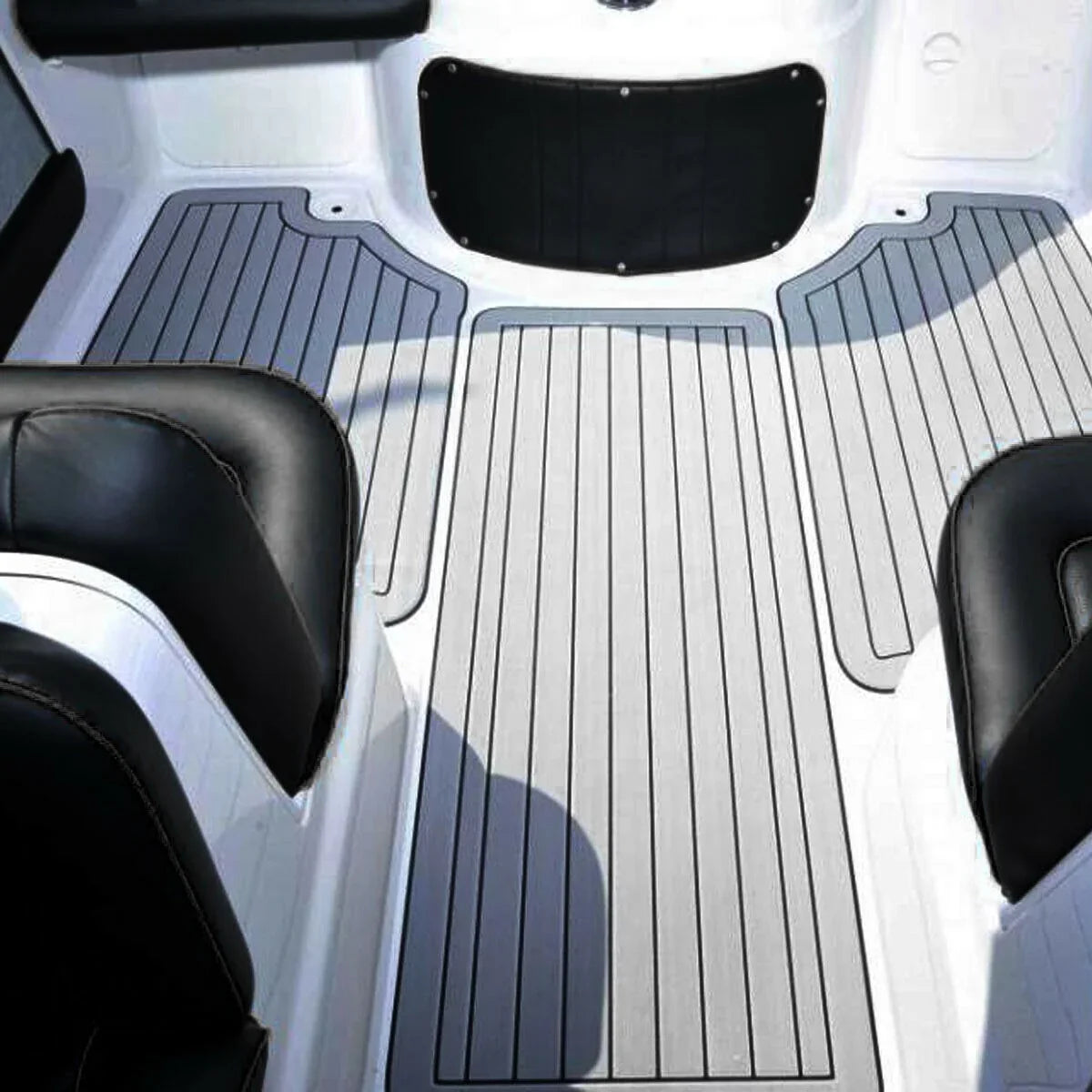 Foam Faux Teak Boat Decking Sheet/Carpet Self-Adhesive Non-Skid Fits for Sea Deck Marine Yacht  Boat Flooring Mats/Decking Pad 94"x 35"