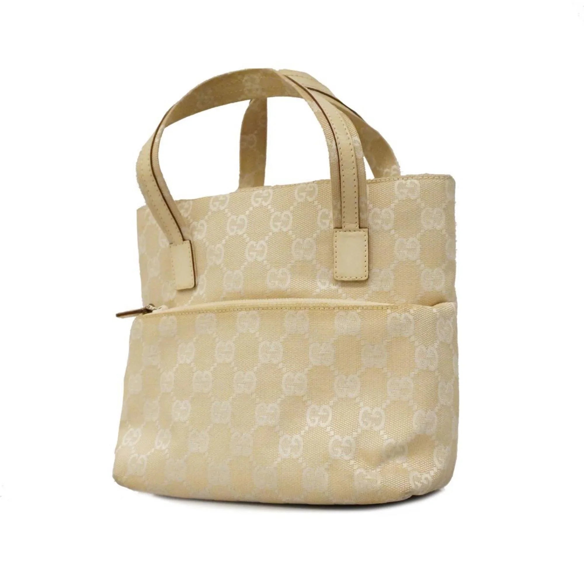Pre-Owned Gucci Handbag  Canvas 002 1079 Leather Ivory Women's (Good)