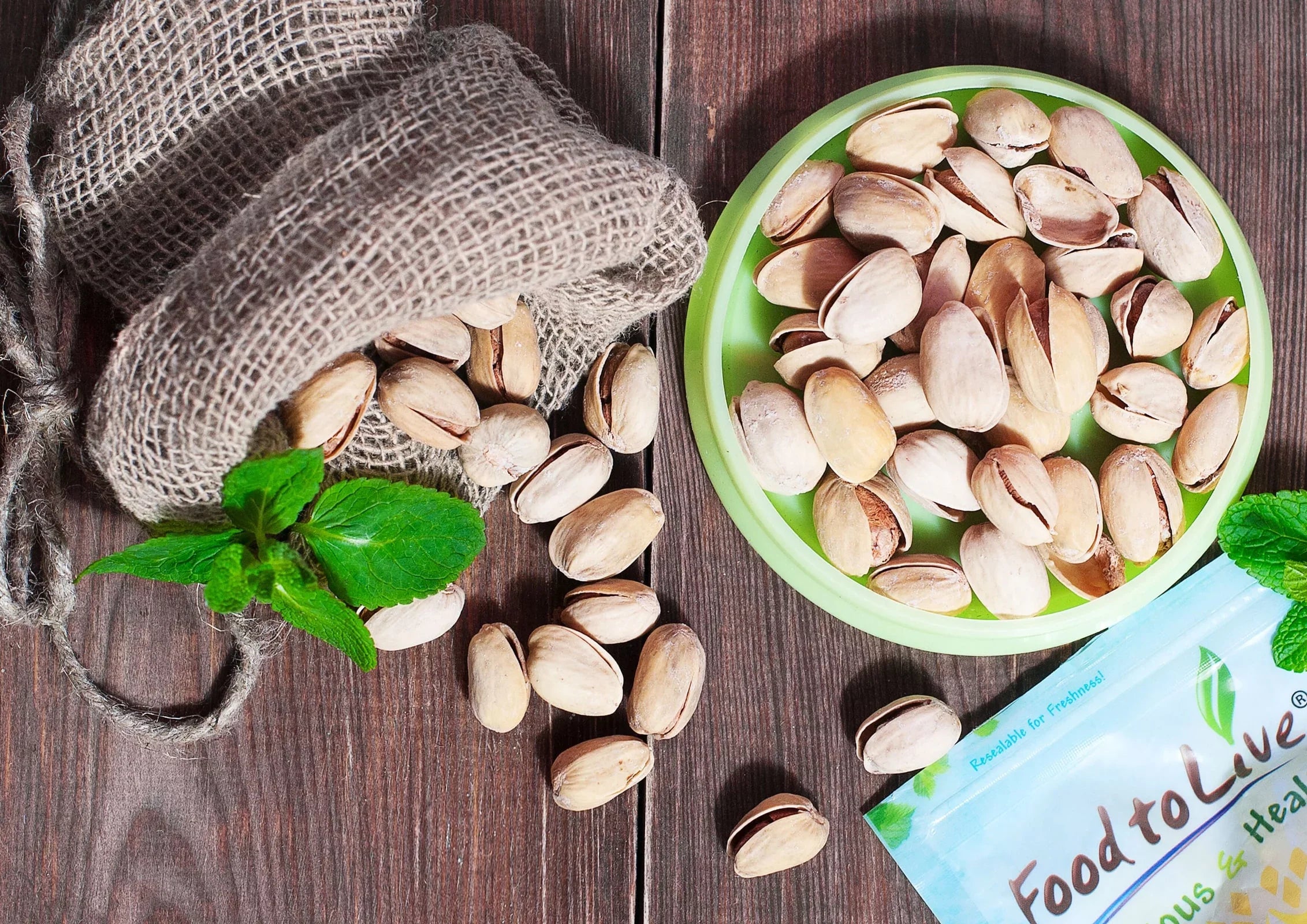 Food to Live Organic California Pistachios (In Shell, Roasted and Salted, Non-, Bulk) (2 Pounds)