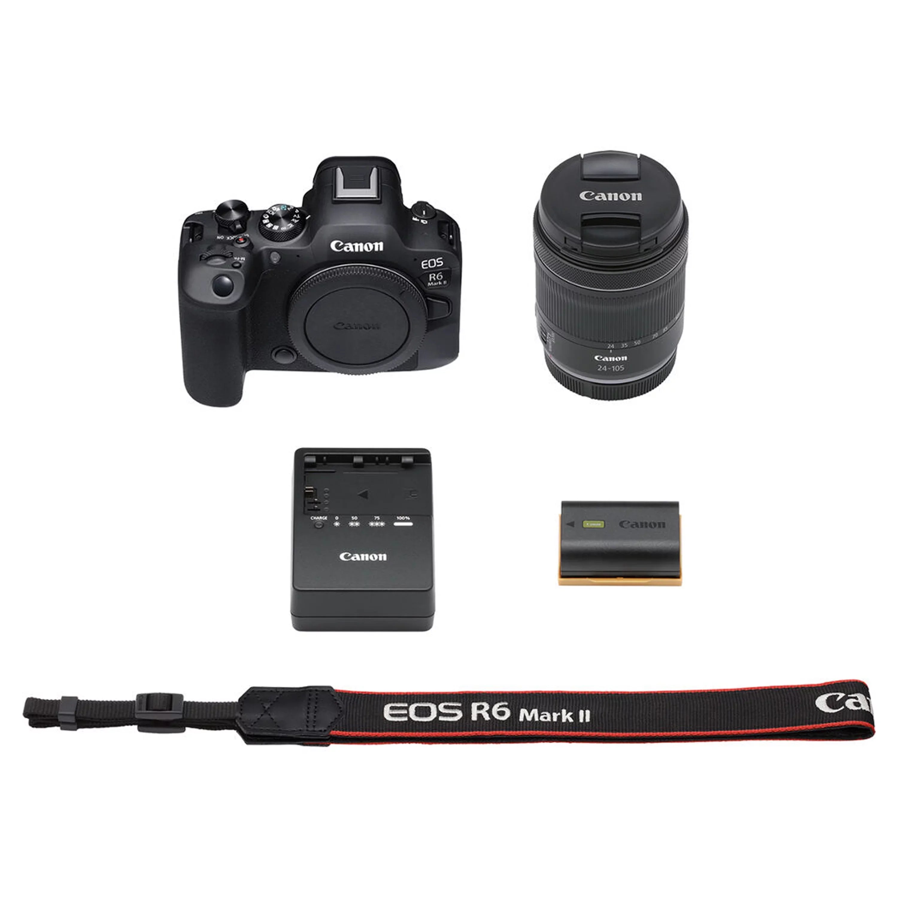 Canon  R6 Mark  Mirrorless Digital Camera with  24-105mm f/4-7.1  Lens  + 64GB Memory + Case+ Steady Grip Pod + Tripod+ Software Pack + More (30pc Bundle)