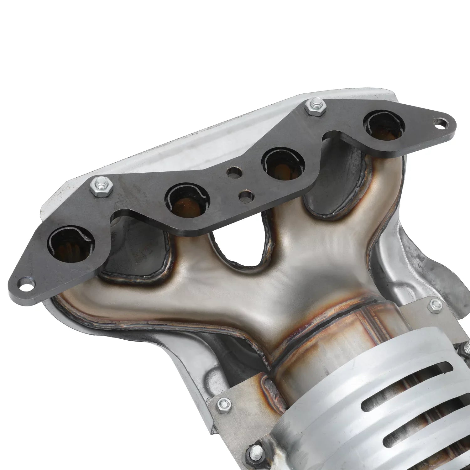 M- Catalytic Converter Exhaust Manifold with Heat Shield For 2001-2005 Honda Civic, Fits      Models with 1.7L Engine
