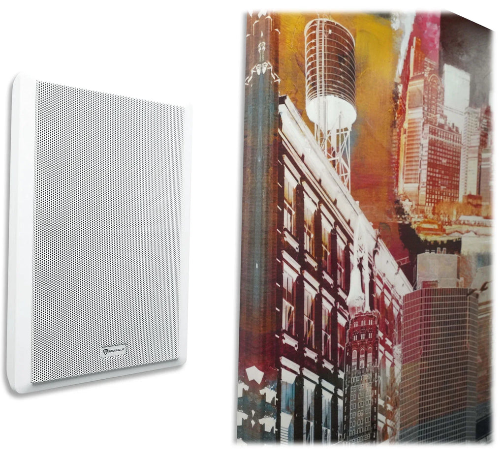 6-Zone Amplifier+4  Pendant+8 Slim White Wall Speakers 4 Restaurant/Bar/Cafe