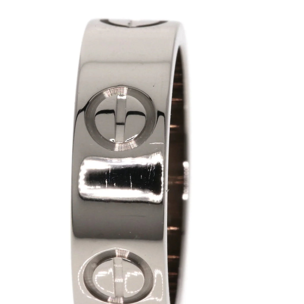 Pre-Owned Cartier Love Ring #49 Ring, K18 White Gold, Women's  (Good)