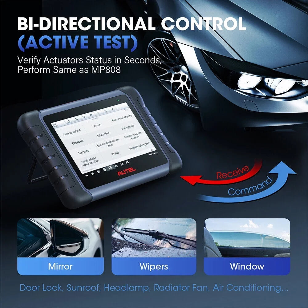 Autel MaxiCOM MK808S OBD2 Scanner Car Diagnostic Code Reader 28+ Service, Active Test, All System Diagnosis,  Autoauth Updated of MaxiCheck MX808 MK808
